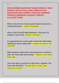 HOSA NURSING ASSISTANT EXAM VERSION 1 AND 2  NEWEST 2025 ACTUAL EXAM COMPLETE 200  QUESTIONS AND CORRECT DETAILED ANSWERS  &lpar;VERIFIED ANSWERS&rpar; &vert;ALREADY GRADED  A&plus;&vert;&vert;LATEST NEW&excl;&excl;