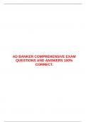AD BANKER COMPREHENSIVE EXAM QUESTIONS AND ANSWERS 100&percnt; CORRECT&period; &emsp;