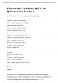 Finance Practice Exam - HBS Core Questions And Answers&period;