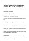  Financial Accounting Ivy Software  Exam Questions  And Already Passed Answers&period;