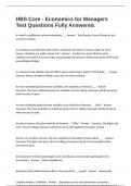 HBS Core - Economics for Managers Test Questions Fully Answered&period;