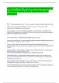 AVIXA CTS-D Structural and Mechanical Considerations Exam Questions and Answers