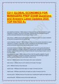 C211 GLOBAL ECONOMICS FOR MANAGERS PREP EXAM Questions and Answers Latest Updates 2025 TOP RATED A&plus;