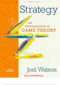 Solution Manual Strategy An Introduction to Game Theory 3rd Edition by Joel Watson