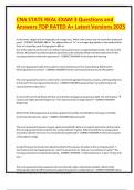 CNA STATE REAL EXAM 3 Questions and Answers TOP RATED A&plus; Latest Versions 2025 &period;