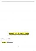 COMP 283 FINAL EXAM WITH ALL ANSWERS&period;