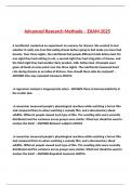 Advanced Research Methods -  EXAM 2025