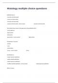 Histology Multiple Choice Questions With Correct Detailed Answers Graded A&plus;&period;