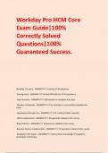  Workday Pro HCM Core Exam Guide&vert;100&percnt; Correctly Solved Questions&vert;100&percnt; Guaranteed Success&period;