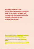  Workday Pro HCM Core Exam&vert;Brand New Expert Questions with 100&percnt; Correct Answers&comma; All Graded A&plus;&vert;Latest Expert Premium Update&lpar;2025-2026&rpar;&vert;100&percnt; Guaranteed Success