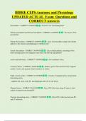 IBHRE CEPS Anatomy and Physiology  UPDATED ACTUAL  Exam  Questions and  CORRECT Answers 