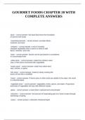 GOURMET FOODS CHAPTER 20 WITH COMPLETE ANSWERS&period;