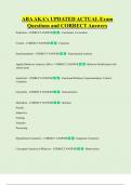ABA AKA's UPDATED ACTUAL Exam   Questions and CORRECT Answers 