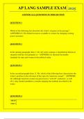 AP Lang Sample Exam QUESTIONS AND ANSWERS 2025
