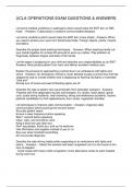 UCLA OPERATIONS EXAM QUESTIONS & ANSWERS