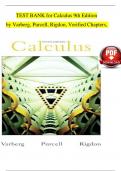 TEST BANK for Calculus 9th Edition by Varberg&comma; Purcell&comma; Rigdon