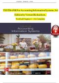 TEST BANK For Accounting Information Systems&comma; 3rd Edition by Vernon Richardson&comma; Verified Chapters 1 - 18&comma; Complete