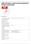 NURS 610 Exam 1 Study set Exam Questions & Answers Latest Update