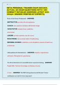 NETA PERSONAL TRAINER EXAM 2025&sol;2026&period; ACTUAL 285 EXAM QUESTIONS WITH 100&percnt; CORRECT DETAILED ANSWERS LATEST 2025-2026&lpar;A&plus; GRADED VERIFIED BY EXPERTS&rpar;