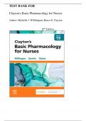 Test Bank For Clayton&rsquo;s Basic Pharmacology for Nurses  19th Edition &lpar; Author&colon;  Bruce D&period; Clayton&comma;  Michelle J&period; Willihnganz&rpar;  All Chapters 1-48&vert; Latest Edition 2025 