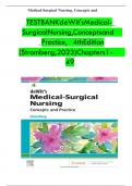 TEST BANK For Dewit's Medical-Surgical Nursing&comma; Concepts and Practice&comma; 4th Edition &lpar;Stromberg&comma; 2023&rpar;&comma; Verified Chapters 1 - 49&comma; Complete Newest Version
