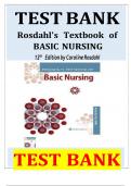 Test bank for rosdahl s textbook of basic nursing12th edition by caroline rosdahl covers complete chapters &lbrack;1 -103&rsqb; all chapters covered