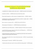 LA Steam Engineer 91 QUESTIONS WITH COMPLETE SOLUTIONS