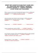 NREMT EMT COGNITIVE EXAM STUDY GUIDE 2025 &vert; ALL QUESTIONS AND CORRECT ANSWERS &vert; ALREADY GRADED A&plus; &vert; VERIFIED ANSWERS &vert; LATEST EXAM &lpar;JUST RELEASED&rpar;