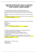 NREMT EMT COGNITIVE FINAL EXAM &vert; ALL QUESTIONS AND CORRECT ANSWERS &vert; ALREADY GRADED A&plus; &vert; LATEST EXAM 2025 &vert; VERIFIED ANSWERS
