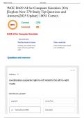 WGU D429 AI for Computer Scientists &vert; OA &vert;Explore New 270 Study Tip Questions and Answers&vert;2025 Update &vert; 100&percnt; Correct&period;