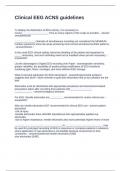 Clinical EEG ACNS guidelines Questions and Answers
