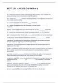 NDT 101NDT 101 - ACNS Guideline 1 Questions and Answers Fully Solved