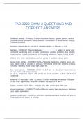 FAD 3220 EXAM 2 QUESTIONS AND CORRECT ANSWERS