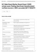 NC State Board Barber Board Exam 2 2025 Actual exam &lpar;Testing Real Exam Questions&rpar;and verified Answers &lpar; 100&percnt; accurate&rpar; GET IT RIGHT&excl;&excl;