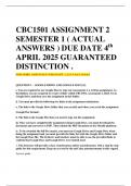CBC1501 ASSIGNMENT 2 SEMESTER 1 &lpar; ACTUAL ANSWERS &rpar; DUE DATE 4th APRIL 2025 GUARANTEED DISTINCTION &period;