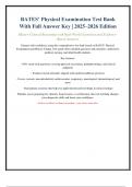 BATES&rsquo; Guide to Physical Examination Test Bank with Verified Answers &vert; Complete 2025 Study Pack
