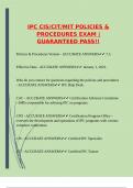IPC CIS&sol;CIT&sol;MIT POLICIES & PROCEDURES EXAM &vert;GUARANTEED PASS&excl;&excl;