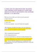 LANDSCAPE ONTARIO PESTICIDE TRAINING AND CERTIFICATION MODULE LATEST 2025-2026 EXAM UPDATE QUESTIONS AND ANSWERS &vert;GRADE A&plus; GUARANTEE