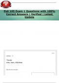 Poli 105 Exam 1 Questions with 100&percnt; Correct Answers &vert; Verified &vert; Latest Update