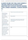ILLINOIS COLIBRI TEST FINAL EXAM CURRENTLY  TESTING COMPLETE ACCURATE EXAM  QUESTIONS WITH DETAILED VERIFIED ANSWERS  &lpar;100&percnt; CORRECT ANSWERS&rpar; &sol;ALREADY GRADED  A&plus;