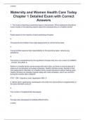 Maternity and Women Health Care Today Chapter 1 Detailed Exam with Correct Answers