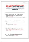 NCE - PROFESSIONAL ORIENTATION  AND ETHICS 2025 EXAM WITH 100&percnt;  VERIFIED QUESTIONS AND CORRECT  SOLUTIONS