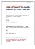 TEXAS CODE ENFORCEMENT CE STUDY  GUIDE 2025 EXAM WITH 100&percnt; VERIFIED  QUESTIONS AND CORRECT SOLUTIONS