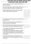 Connecticut Life and Health Insurance Final Examination Study Guide 2025&sol;2026