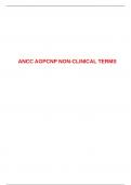  ANCC AGPCNP NON-CLINICAL TERMS &emsp;