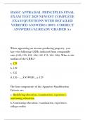 BASIC APPRAISAL PRINCIPLES FINAL  EXAM TEST 2025 NEWEST COMPLETE  EXAM QUESTIONS WITH DETAILED  VERIFIED ANSWERS &lpar;100&percnt; CORRECT  ANSWERS&rpar; &sol;ALREADY GRADED A&plus;