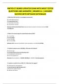 NMTCB CT BOARD UPDATED EXAM WITH MOST TESTED QUESTIONS AND ANSWERS &vert; GRADED A&plus; &vert; ASSURED SUCCESS WITH DETAILED RATIONALES