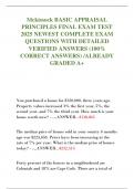 Mckissock BASIC APPRAISAL  PRINCIPLES FINAL EXAM TEST  2025 NEWEST COMPLETE EXAM  QUESTIONS WITH DETAILED  VERIFIED ANSWERS &lpar;100&percnt;  CORRECT ANSWERS&rpar; &sol;ALREADY  GRADED A&plus; 