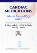 Comprehensive Cardiac Medications Study Guide &lpar;39 Pages&rpar; &vert; Concept Maps & Pharmacology for NCLEX 2026