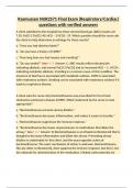 Rasmussen NUR2571 Final Exam &lpar;Respiratory&sol;Cardiac&rpar; questions with verified answers